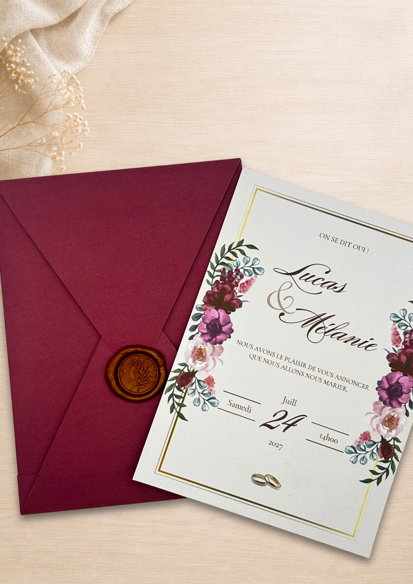 Faire-part mariage Ruby Floral
