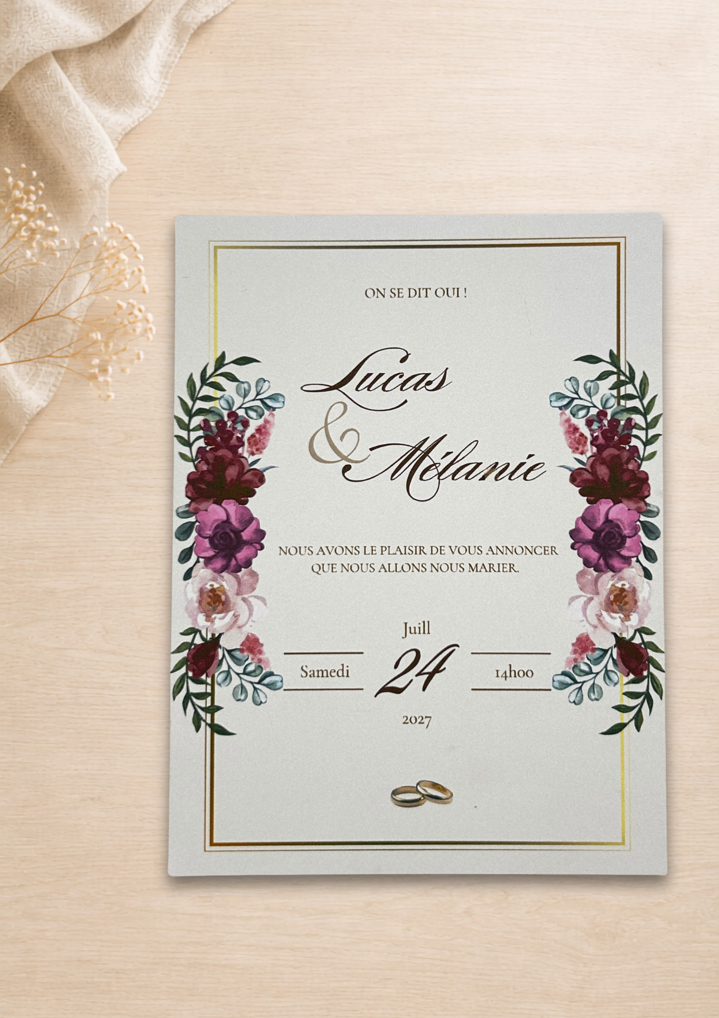Faire-part mariage Ruby Floral