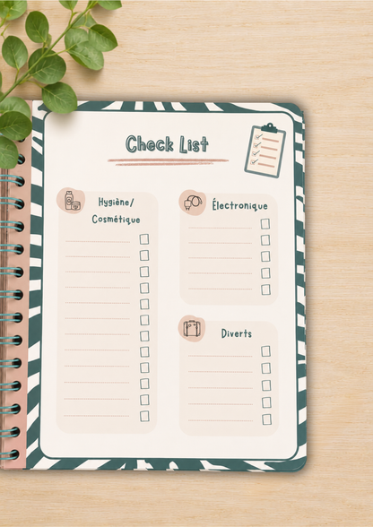 Carnet organisateur de vacance