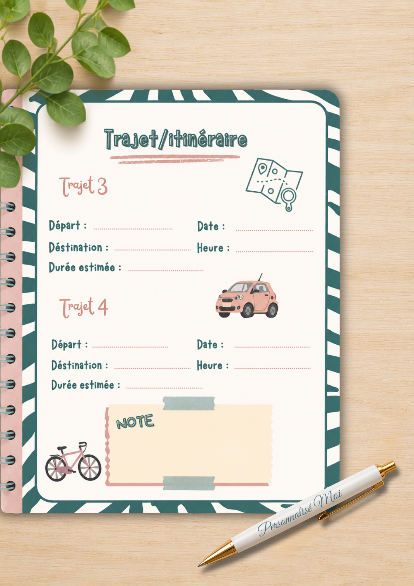Carnet organisateur de vacance
