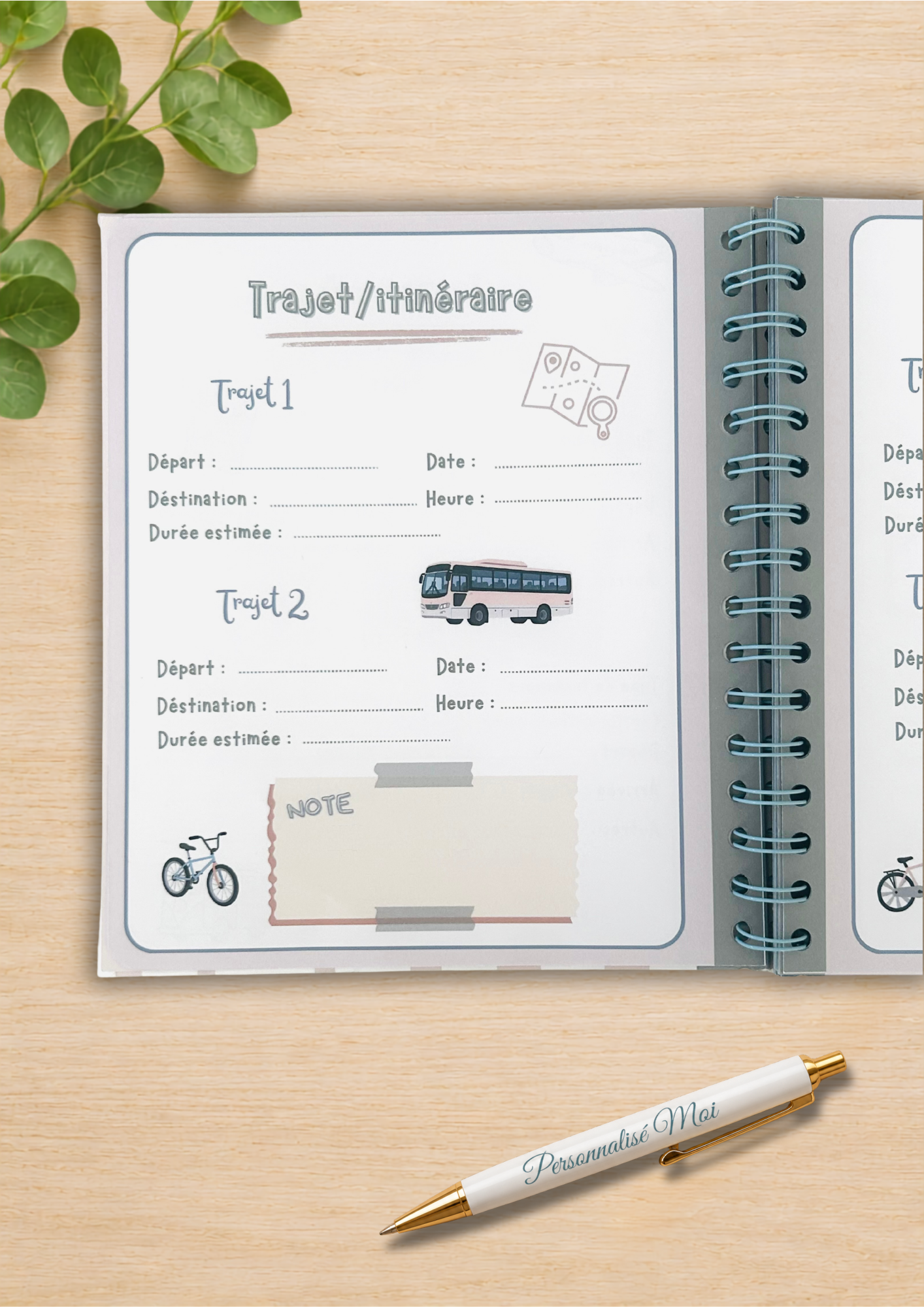 Carnet organisateur de vacance