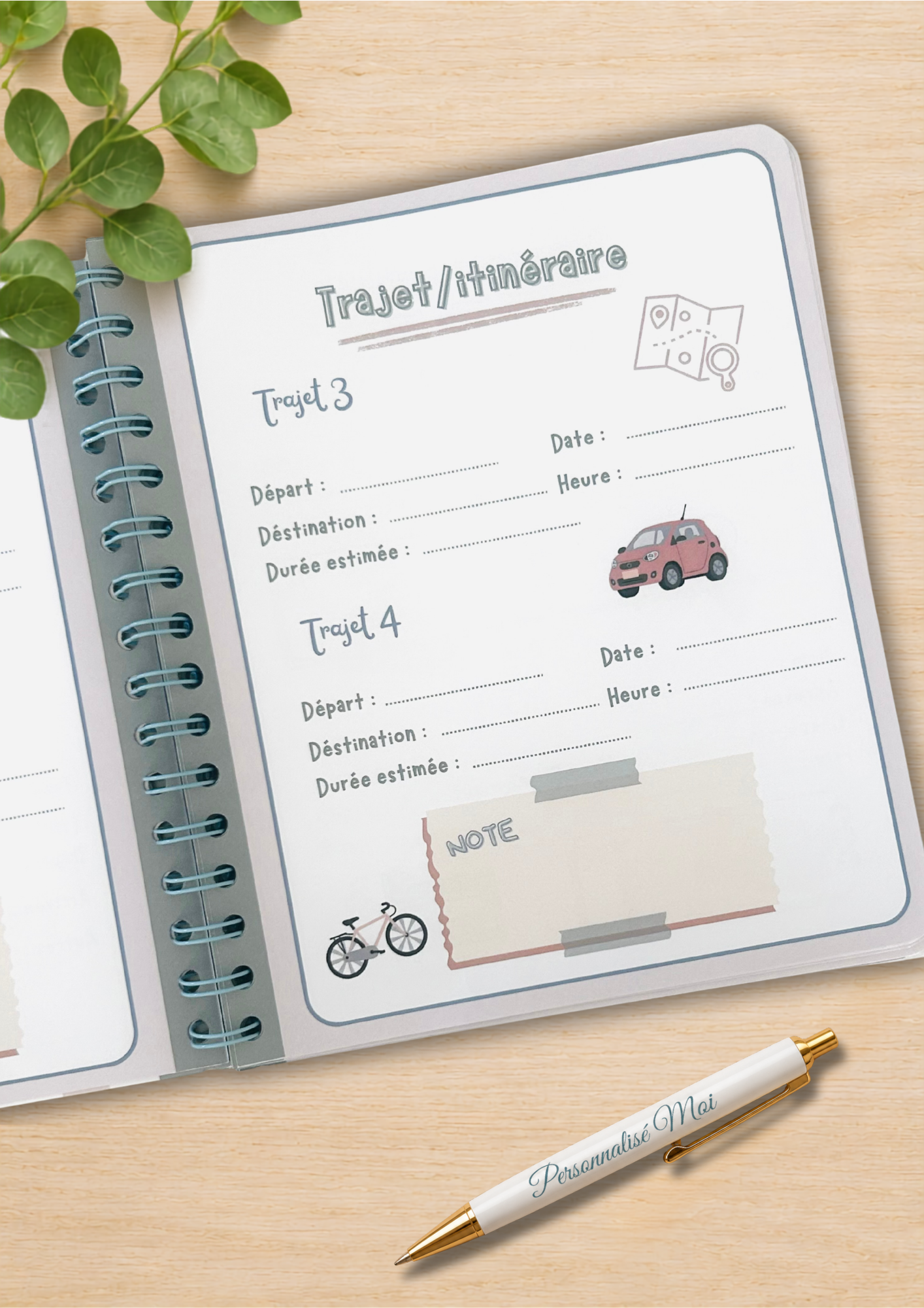 Carnet organisateur de vacance