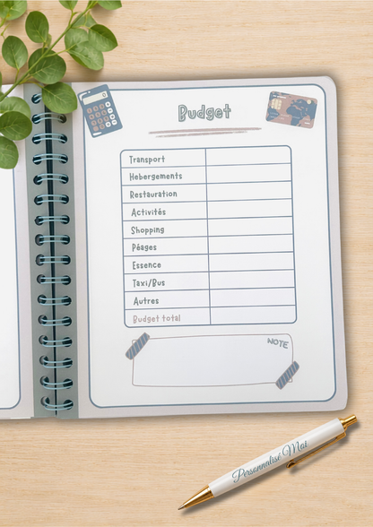 Carnet organisateur de vacance