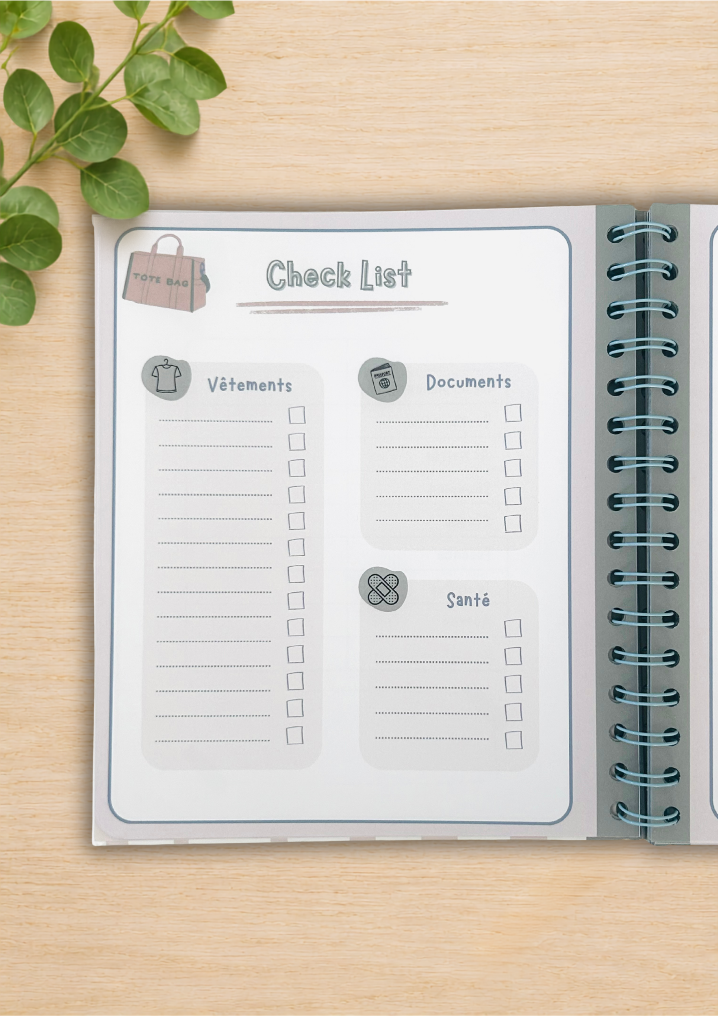 Carnet organisateur de vacance
