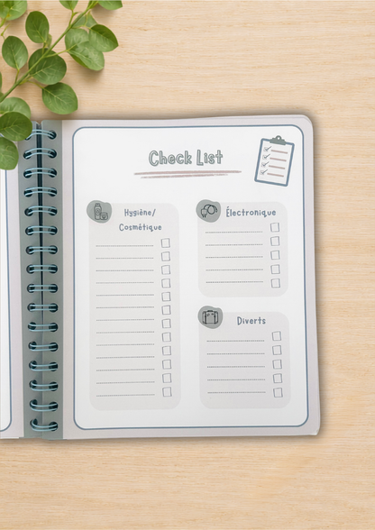 Carnet organisateur de vacance